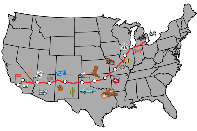 The Drive Home VII: Route 66 Map
